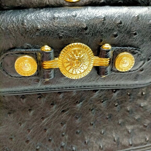 VERSACE BackPack Bag Black Leather mon-319-091525 - Picture 10 of 16